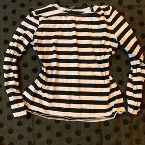 Ouges - Black & White Striped Top